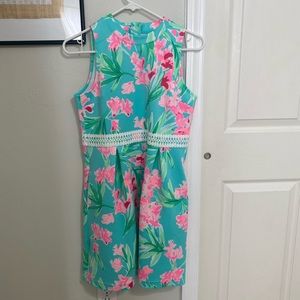 Lilly Pulitzer Girl Leesi Dress Big Kid size 16 Aqua Al Fresco Isnt She Lovely
